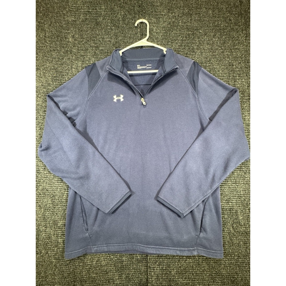 Under Armour ColdGear Men's L Navy 1/4 Zip Pullover Fleece Loose Fit